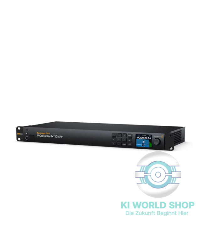 Blackmagic 2110 IP Converter 8x12G SFP – 1HE Mehrkanal ST 2110 zu 12G-SDI Konverter