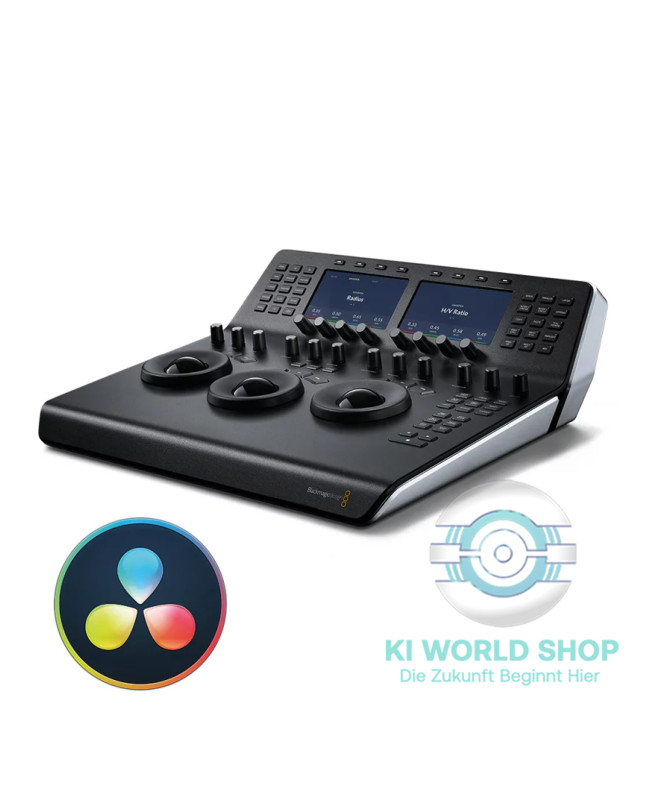Blackmagic DaVinci Resolve Mini Panel mit gratis DaVinci Resolve Studio – professionelles Farbkorrektur-Panel bei KI Worldshop