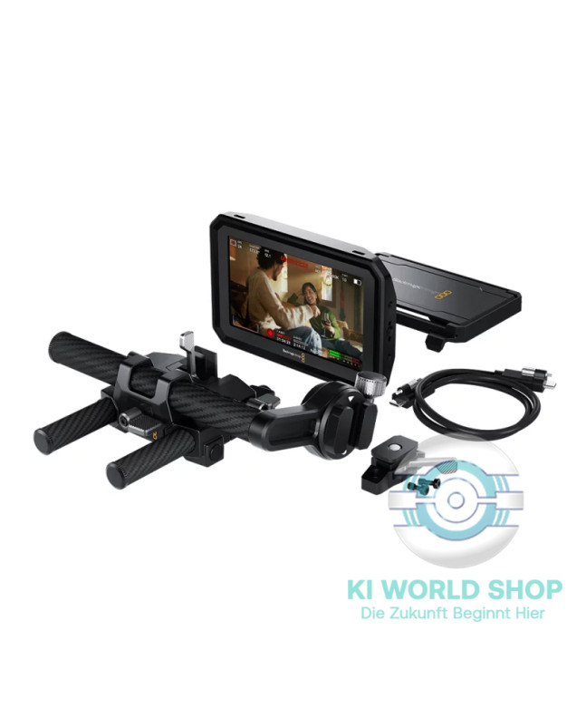 Blackmagic PYXIS Monitor EVF Kit – 5″ HDR-Touchmonitor mit EVF-Halterungen, Sonnenblende und USB-C-Kabel