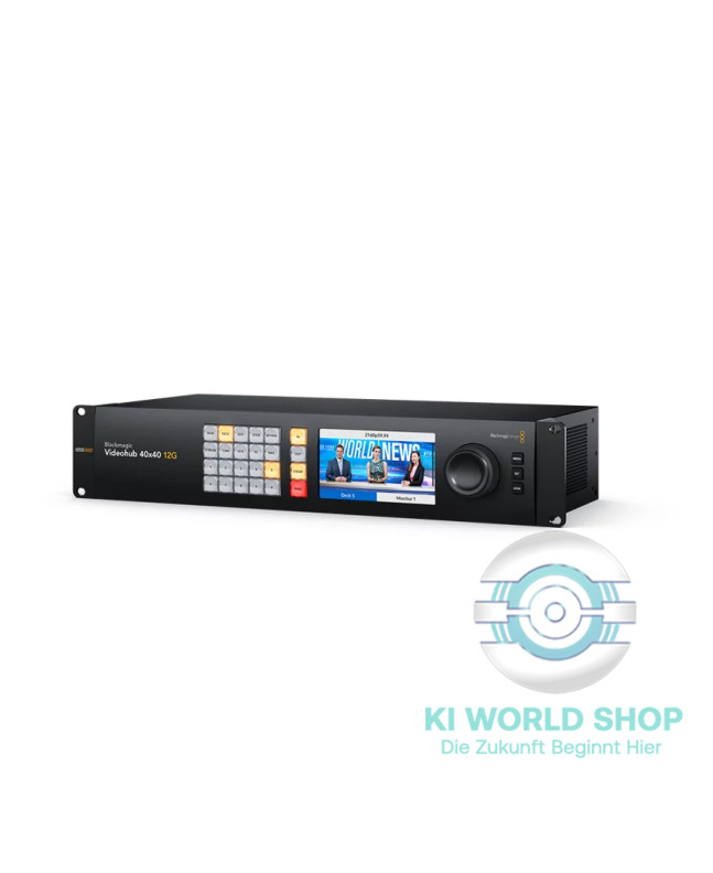 Blackmagic Videohub 40x40 12G – professioneller 12G-SDI Videorouter mit 40x40 Kreuzschiene