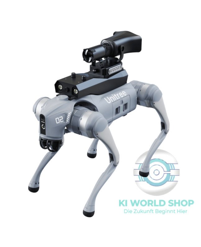 Unitree Go2 EDU Robocop mit Polizei Kit Überwachnungsset