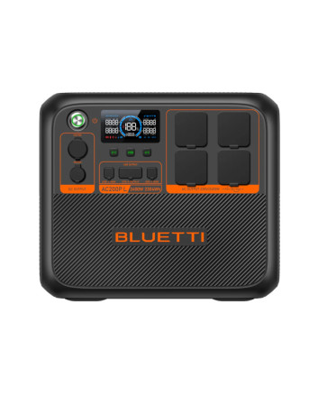 Frontansicht der Bluetti AC200PL Powerstation mit Bedienfeld.