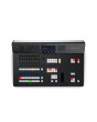 Seitliche Ansicht des Blackmagic ATEM Television Studio HD8 ISO mit Bedienfeldern und Anschlussleiste