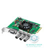 Blackmagic Design DeckLink SDI 4K – PCIe Capture-/Playback-Karte mit SDI Ein- und Ausgängen; Produktabbildung der Karte mit BNC-Anschlüssen und Kühlventilator.