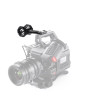 Einzelteile der URSA Mini Mic Mount inklusive Schrauben und Basisplatte