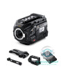 Blackmagic URSA Mini Pro 4.6K G2 Bundle – professionelle 4.6K Cinema-Kamera mit Zubehör (Body, Top-Handle, Schulterstütze, V-Mount-Platte)