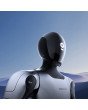 MagicBot Gen1 humanoider Roboter mit Display vor blauer Berglandschaft bei Sonnenaufgang