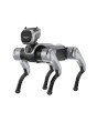MagicDog vierbeiniger KI-Roboterhund aus der Front-Links-Perspektive auf weißem Hintergrund