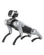 MagicDog Roboterhund in liegender Position mit erhobenem Kopf – verspielte Haltung