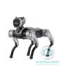 MagicDog Roboterhund mit Brillen-Icon im Display und KI WORLD SHOP Logo in der Ecke